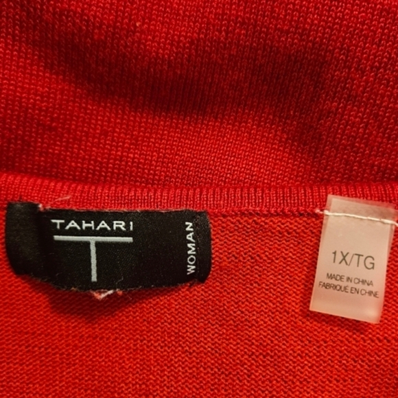 T Tahari Vibrant Red Scoop Neck Sweater - Picture 5 of 5